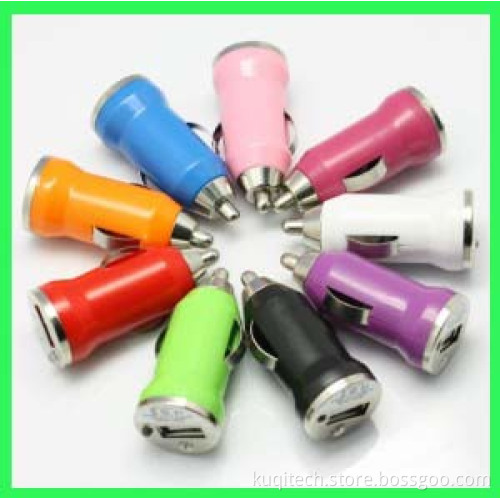 Colorful 5V 2.1A Car Charger, Dual USB Charger for Smartphone